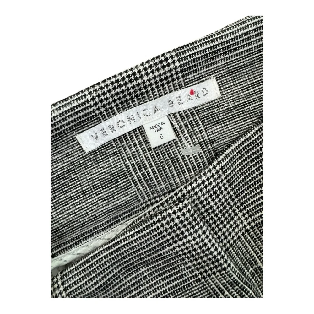 VERONICA BEARD | $395 Cormac Glen Plaid Cropped Trouser in Grey Motif, Size 6 - Picture 9 of 13